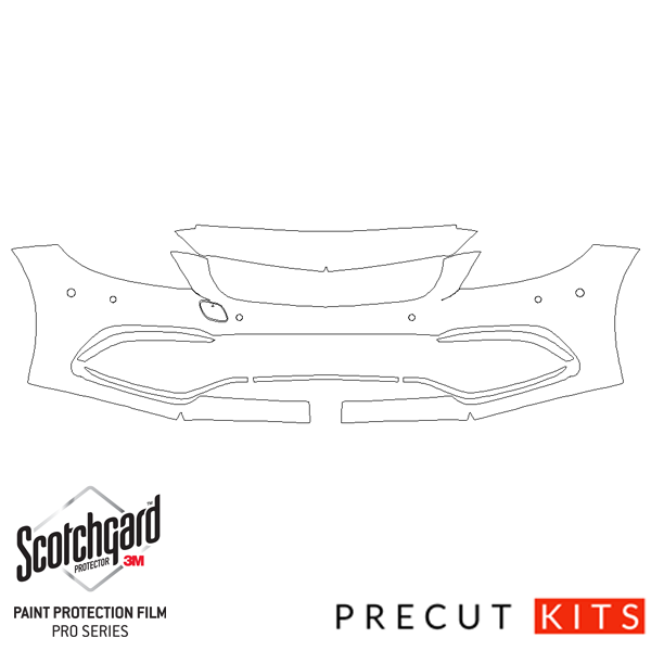 Mercedes C63S AMG (2016-2022) - Front Bumper Precut PPF