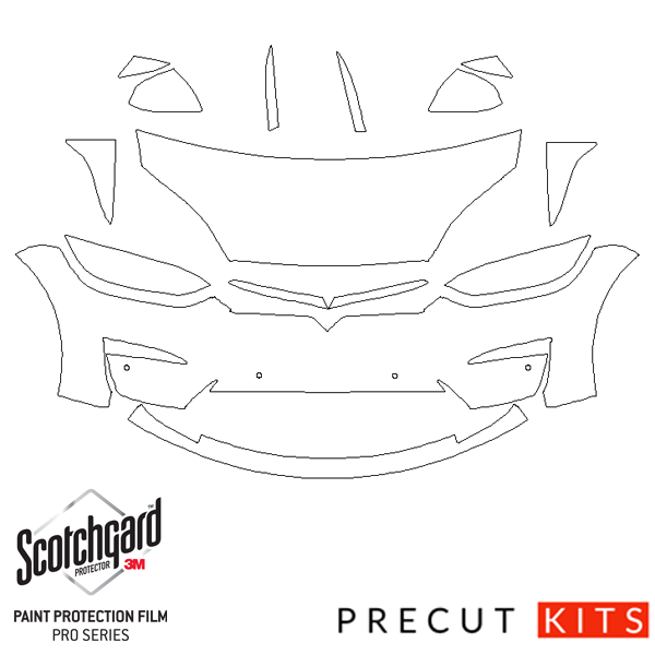 Tesla Model X Partial Front DIY Precut PPF Kit