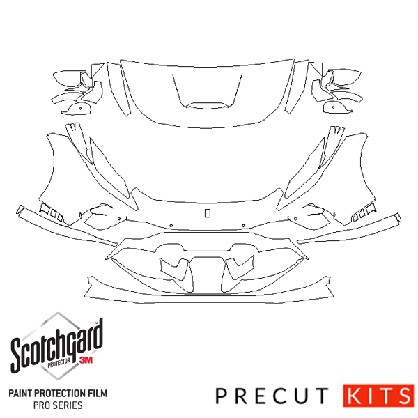 Ferrari F8 Spider (2020-2023) - Partial Front End Precut PPF