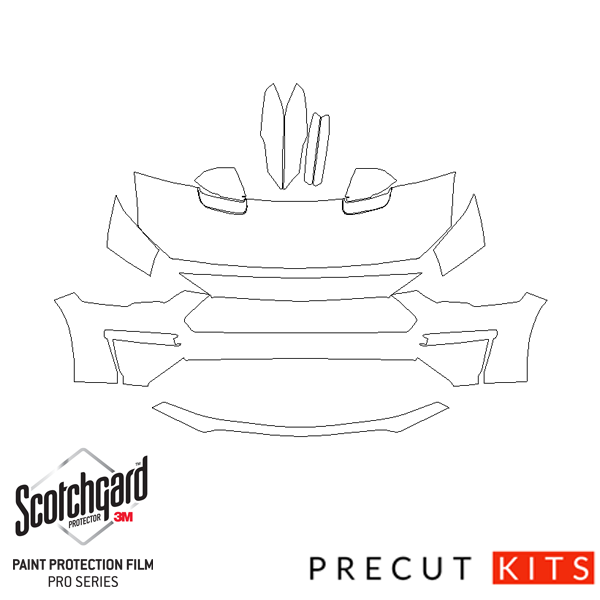 Ford Mustang GT (2018-2023) - Partial Front End Precut PPF